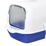 Cat Litter Box Fully Enclosed Kitten House Cat Potty Accessories Anti Splash Blue - Aladdin Shoppers