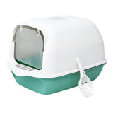 Cat Litter Box Fully Enclosed Kitten House Cat Potty Accessories Anti Splash Green - Aladdin Shoppers