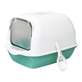 Cat Litter Box Fully Enclosed Kitten House Cat Potty Accessories Anti Splash Green - Aladdin Shoppers