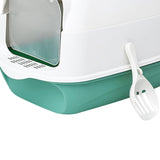 Cat Litter Box Fully Enclosed Kitten House Cat Potty Accessories Anti Splash Green - Aladdin Shoppers