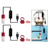 Aquarium Fish Tank Heater Small Tank Heater Temperature Adjustable LED 10w - Aladdin Shoppers