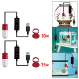 Aquarium Fish Tank Heater Small Tank Heater Temperature Adjustable LED 10w - Aladdin Shoppers