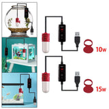 Aquarium Fish Tank Heater Small Tank Heater Temperature Adjustable LED 10w - Aladdin Shoppers