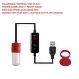 Aquarium Fish Tank Heater Small Tank Heater Temperature Adjustable LED 15w - Aladdin Shoppers