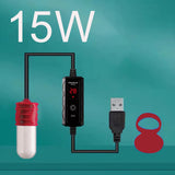 Aquarium Fish Tank Heater Small Tank Heater Temperature Adjustable LED 15w - Aladdin Shoppers
