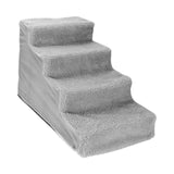 Comfortable Dog Stairs Ladder Ramp Detachable Warm Cover Washable for Bed Gray - Aladdin Shoppers