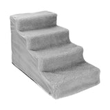 Comfortable Dog Stairs Ladder Ramp Detachable Warm Cover Washable for Bed Gray - Aladdin Shoppers