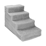 Comfortable Dog Stairs Ladder Ramp Detachable Warm Cover Washable for Bed Gray - Aladdin Shoppers