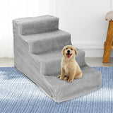 Comfortable Dog Stairs Ladder Ramp Detachable Warm Cover Washable for Bed Gray - Aladdin Shoppers