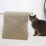 Warm Pet Throw Blanket Flannel Doggy Solid Color Adult Couch Winter Brown - Aladdin Shoppers