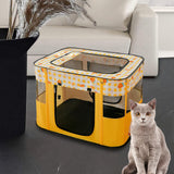 Cat Bed Oxford Fabric Nest House Cat Tent Cat House for Rabbit Small Dogs Yellow - Aladdin Shoppers