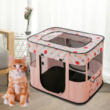 Cat Bed Oxford Fabric Nest House Cat Tent Cat House for Rabbit Small Dogs Pink - Aladdin Shoppers