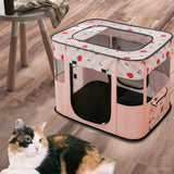 Cat Bed Oxford Fabric Nest House Cat Tent Cat House for Rabbit Small Dogs Pink - Aladdin Shoppers