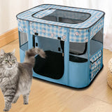 Cat Bed Oxford Fabric Nest House Cat Tent Cat House for Rabbit Small Dogs Blue - Aladdin Shoppers