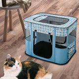 Cat Bed Oxford Fabric Nest House Cat Tent Cat House for Rabbit Small Dogs Blue - Aladdin Shoppers