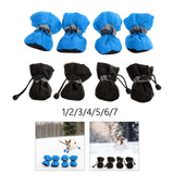 4Pcs Dog Boots Pet Supplies Comfortable for Outdoor Winter Snow 1 Blue 3.5cmx2.5cm - Aladdin Shoppers