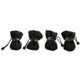 4Pcs Dog Boots Pet Supplies Comfortable for Outdoor Winter Snow 4 Black 5cmx4cm - Aladdin Shoppers