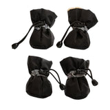 4Pcs Dog Boots Pet Supplies Comfortable for Outdoor Winter Snow 4 Black 5cmx4cm - Aladdin Shoppers