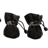 4Pcs Dog Boots Pet Supplies Comfortable for Outdoor Winter Snow 4 Black 5cmx4cm - Aladdin Shoppers