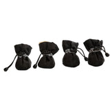 4Pcs Dog Boots Pet Supplies Comfortable for Outdoor Winter Snow 7 Black 6.5cmx5.5cm - Aladdin Shoppers
