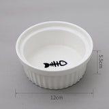Cat Food Bowls Detachable Elevated Cat Dishes Neck Guard Portable for Kitty White - Aladdin Shoppers