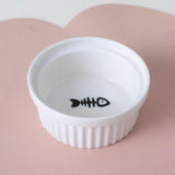 Cat Food Bowls Detachable Elevated Cat Dishes Neck Guard Portable for Kitty White - Aladdin Shoppers
