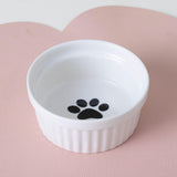 Cat Food Bowls Detachable Elevated Cat Dishes Neck Guard Portable for Kitty White - Aladdin Shoppers