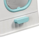 High Capacity Cat Litter Box Toilet Washroom Full Closed with Shovel Large Blue - Aladdin Shoppers