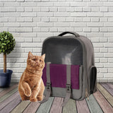 Portable Pet Cat Carrier Backpack Mesh Window Adjustable Shoulder Strap Dark Gray - Aladdin Shoppers