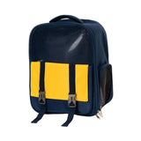 Portable Pet Cat Carrier Backpack Mesh Window Adjustable Shoulder Strap Dark Blue - Aladdin Shoppers