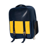 Portable Pet Cat Carrier Backpack Mesh Window Adjustable Shoulder Strap Dark Blue - Aladdin Shoppers