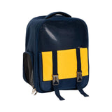 Portable Pet Cat Carrier Backpack Mesh Window Adjustable Shoulder Strap Dark Blue - Aladdin Shoppers