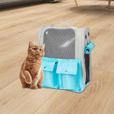 Cats Carrier Bag Puppy Dog Portable Travel Camping Supplies Cage Pet Blue - Aladdin Shoppers