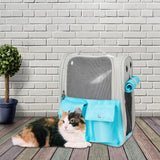 Cats Carrier Bag Puppy Dog Portable Travel Camping Supplies Cage Pet Blue - Aladdin Shoppers