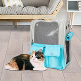 Cats Carrier Bag Puppy Dog Portable Travel Camping Supplies Cage Pet Blue - Aladdin Shoppers