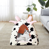 Cat Bed for Indoor Cats Cat House Rabbit Warm Nest Semienclosed Dog Kennel 20cmx20cmx20cm - Aladdin Shoppers