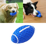 Dog Sounding Rugby Chew Toy Interactive Training Toy Chew Ball Exercise - Aladdin Shoppers