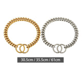 Metal Dog Chain Collar Training Necklace Choker Heavy Duty Chew Proof Strong 30.5cm Aureate - Aladdin Shoppers
