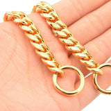 Metal Dog Chain Collar Training Necklace Choker Heavy Duty Chew Proof Strong 30.5cm Aureate - Aladdin Shoppers