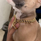 Metal Dog Chain Collar Training Necklace Choker Heavy Duty Chew Proof Strong 30.5cm Aureate - Aladdin Shoppers