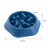 Pet Slow Feeder Dog Bowl Slow Eating Dish Bowl Food Plate Anti Choking Navy - Aladdin Shoppers