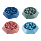 Pet Slow Feeder Dog Bowl Slow Eating Dish Bowl Food Plate Anti Choking Navy - Aladdin Shoppers