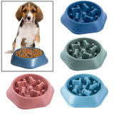 Pet Slow Feeder Dog Bowl Slow Eating Dish Bowl Food Plate Anti Choking Navy - Aladdin Shoppers