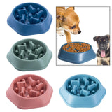 Pet Slow Feeder Dog Bowl Slow Eating Dish Bowl Food Plate Anti Choking Navy - Aladdin Shoppers