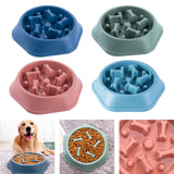 Pet Slow Feeder Dog Bowl Slow Eating Dish Bowl Food Plate Anti Choking Navy - Aladdin Shoppers