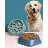 Pet Slow Feeder Dog Bowl Slow Eating Dish Bowl Food Plate Anti Choking Navy - Aladdin Shoppers