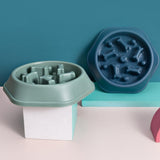 Pet Slow Feeder Dog Bowl Slow Eating Dish Bowl Food Plate Anti Choking Navy - Aladdin Shoppers