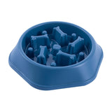 Pet Slow Feeder Dog Bowl Slow Eating Dish Bowl Food Plate Anti Choking Navy - Aladdin Shoppers