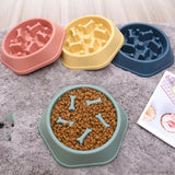 Pet Slow Feeder Dog Bowl Slow Eating Dish Bowl Food Plate Anti Choking Navy - Aladdin Shoppers