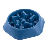 Pet Slow Feeder Dog Bowl Slow Eating Dish Bowl Food Plate Anti Choking Navy - Aladdin Shoppers